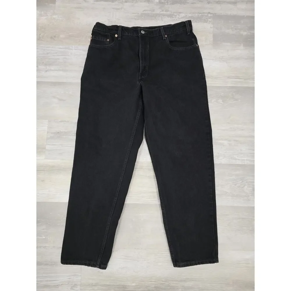 VTG 1996 Levis 560 Black Jeans 38x32 Made in Canada 90s Loose Fit Tapered EUC
